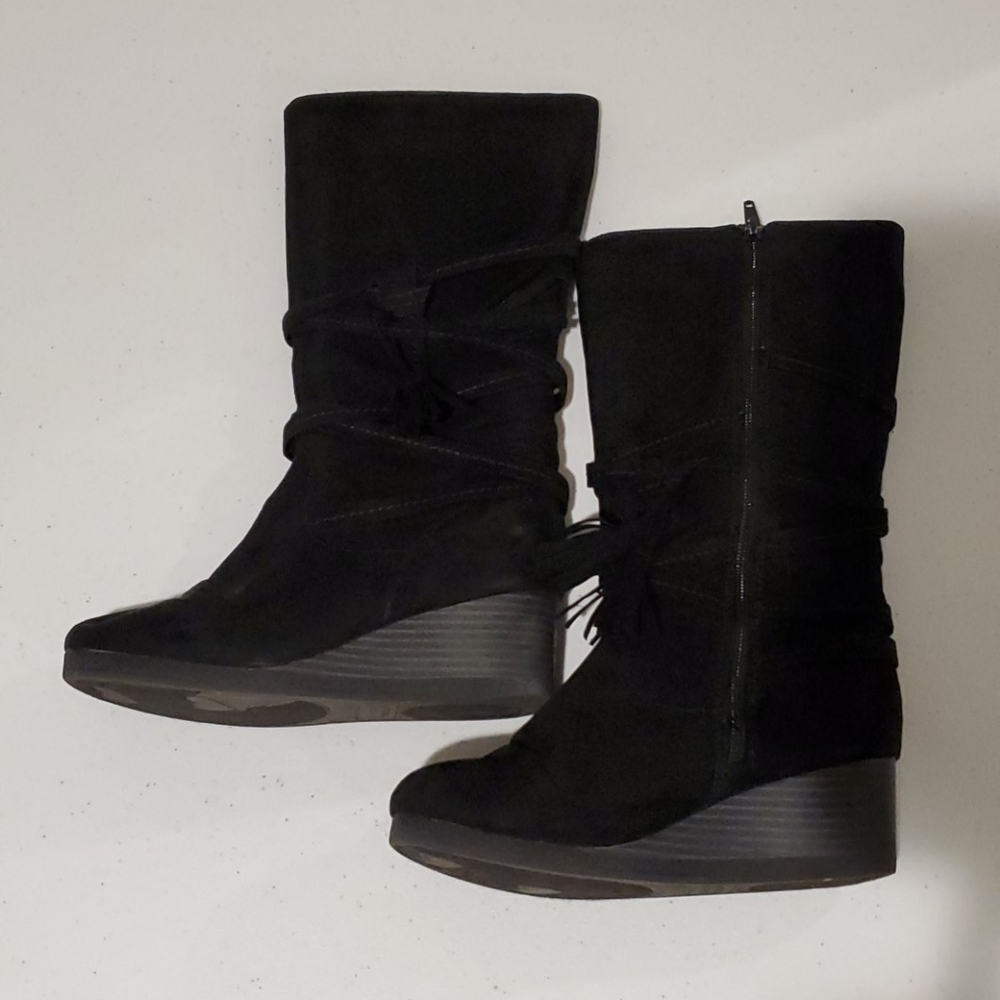 Girls sz3 black boots